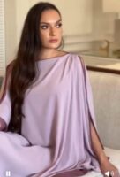 Elegant Two-Tone Chiffon Abaya – Free Size