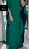 Elegant Two-Tone Chiffon Abaya – Free Size