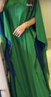 Elegant Two-Tone Chiffon Abaya – Free Size