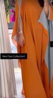 Elegant Two-Tone Chiffon Abaya – Free Size