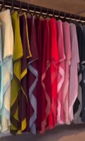 Elegant Two-Tone Chiffon Abaya – Free Size