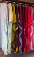 Elegant Two-Tone Chiffon Abaya – Free Size